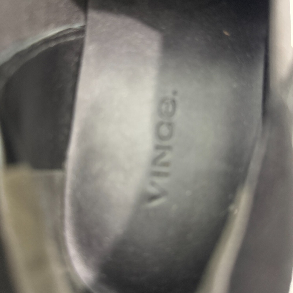 Vince Black Suede Leather Casual Slip On Platform Sneakers Sz 5M / 35 - Picture 9 of 12